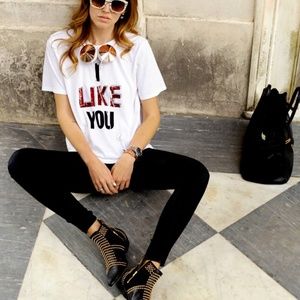 Anine Bing Charlie Ankle Boots in Gold Studded Black Leather & Suede Size 8/39